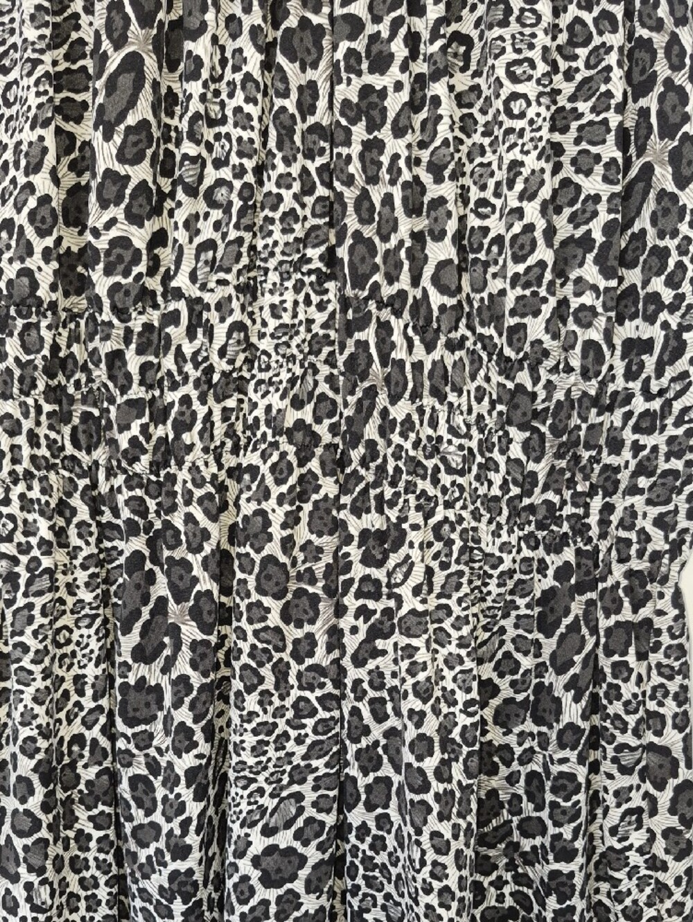 Black & White Leopard Print Ruffle Tunic - Picture 4 of 8